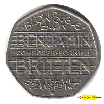 2013 50p - Benjamin Britten - Click Image to Close